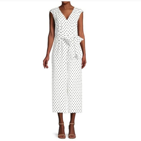 kate spade white black cabana dot jumpsuit romper outfit 10 *PLEASE READ* - Picture 1 of 16
